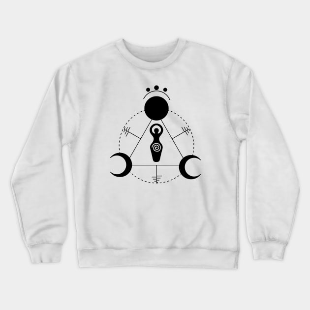 Triple Moon Goddess Crewneck Sweatshirt by CelestialStudio